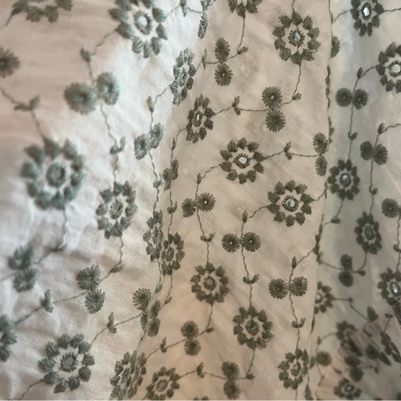 Altar'd State White and Green Eyelet Dress - Picture 6 of 8